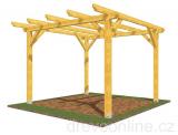 Dřevěná PERGOLA Kristýna 2,5 x 2,7 m