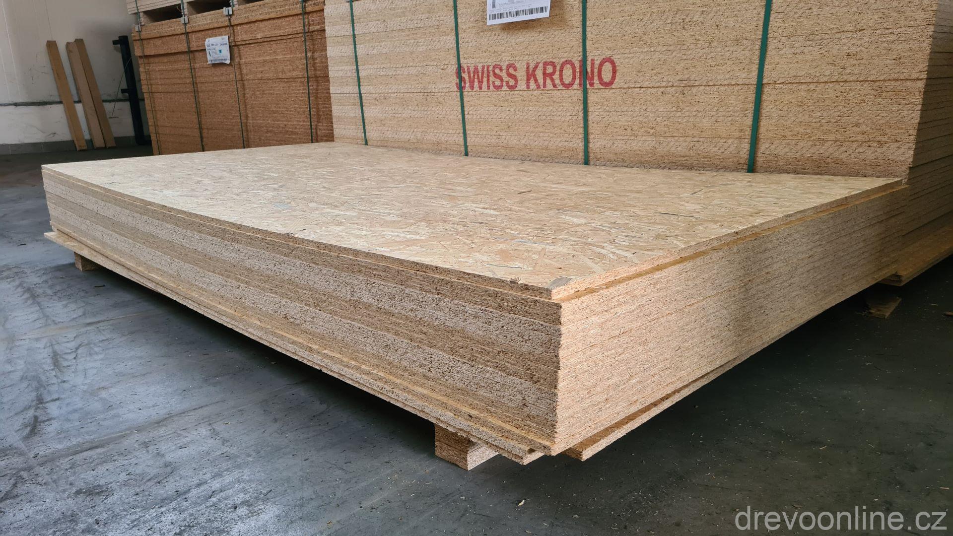 OSB 3 deska 22 mm, ostrá hrana 2500 x 1250 - CENA za m2