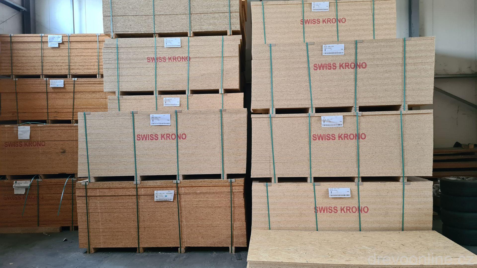 OSB 3 deska 22 mm, ostrá hrana 2500 x 1250 - CENA za m2