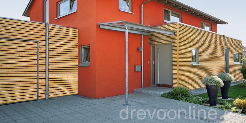 Trendliner Kontrast,  27 x 96 x 5100mm, jemně řezané, sib. modřín; cena za m2