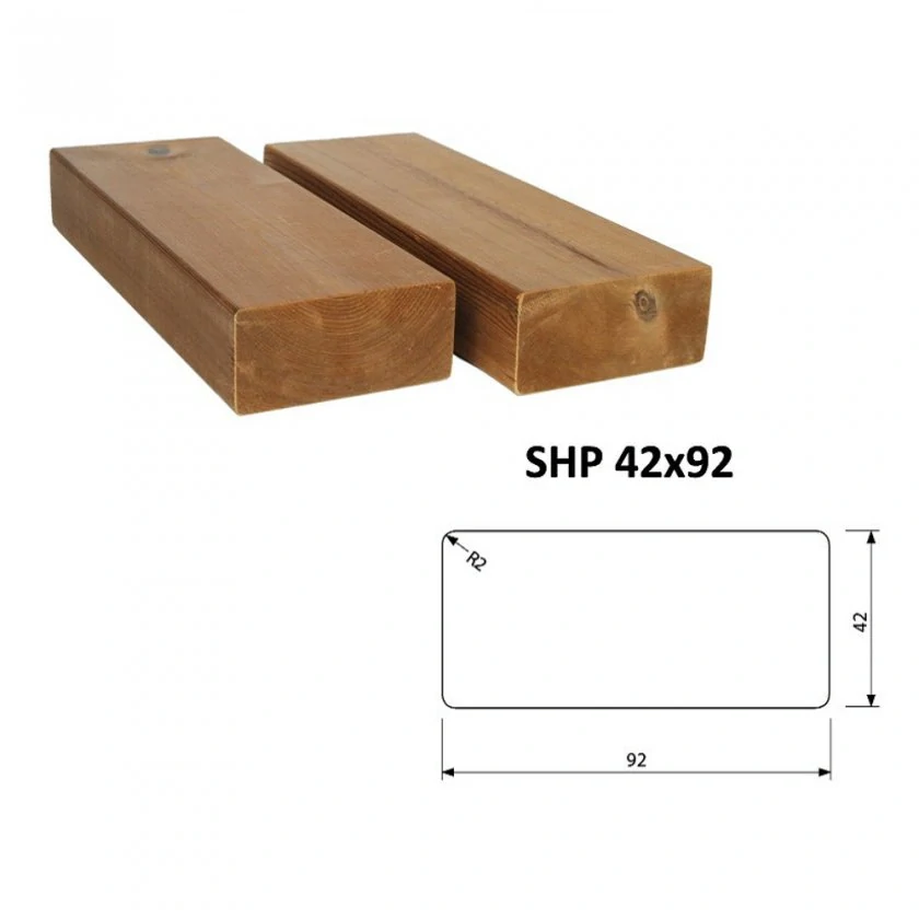 Hoblovaný hranol SHP 42 x 92 x 3000 mm - THERMOWOOD, lepený