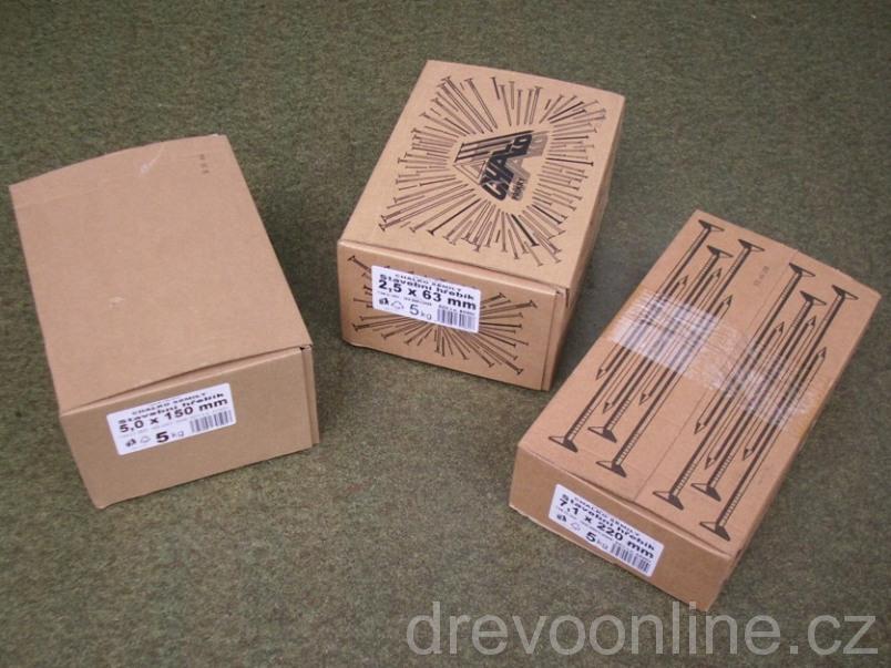 Stavební hřebíky dle váhy a výběru