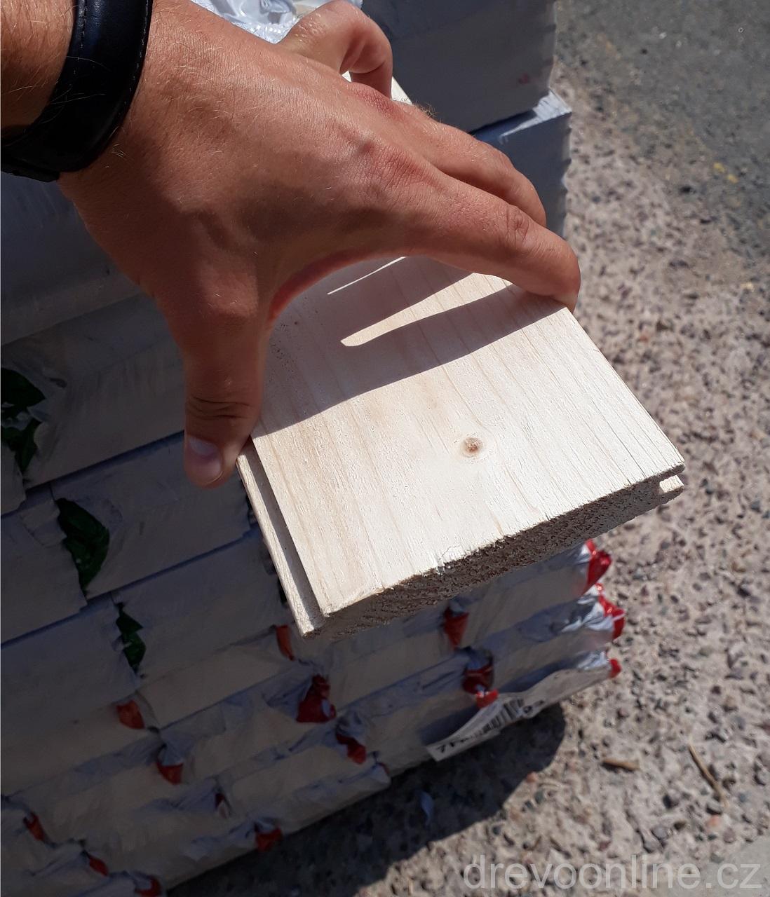 Srubová palubka - profil "D" - tloušťka 19mm, délka 5m (cena za m2); AB