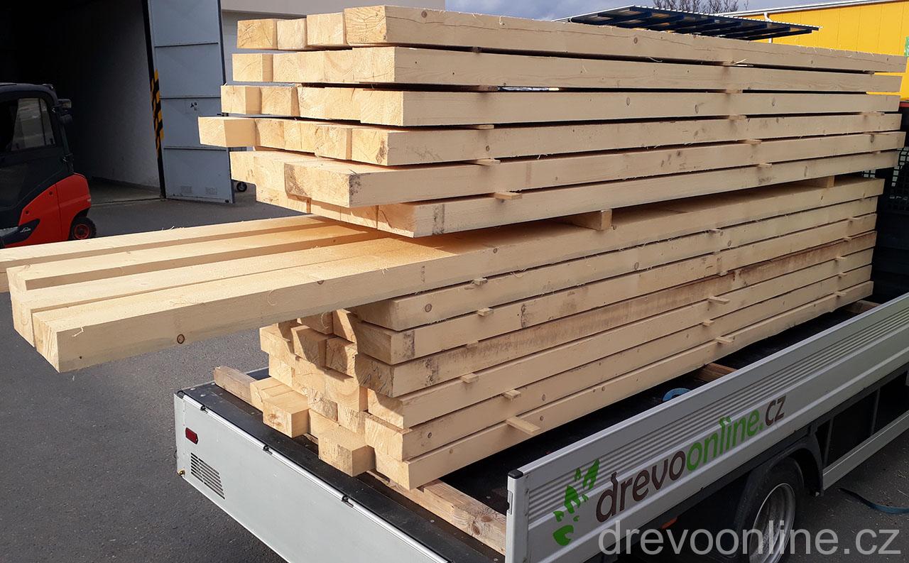 Hranol dřevěný smrkový 100 x 200 délka 4 m