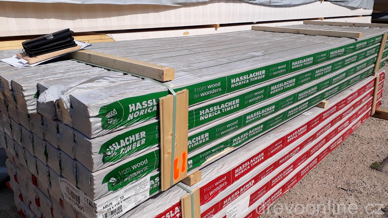 Srubová palubka - profil "D" - tloušťka 19mm, délka 5m (cena za m2); AB