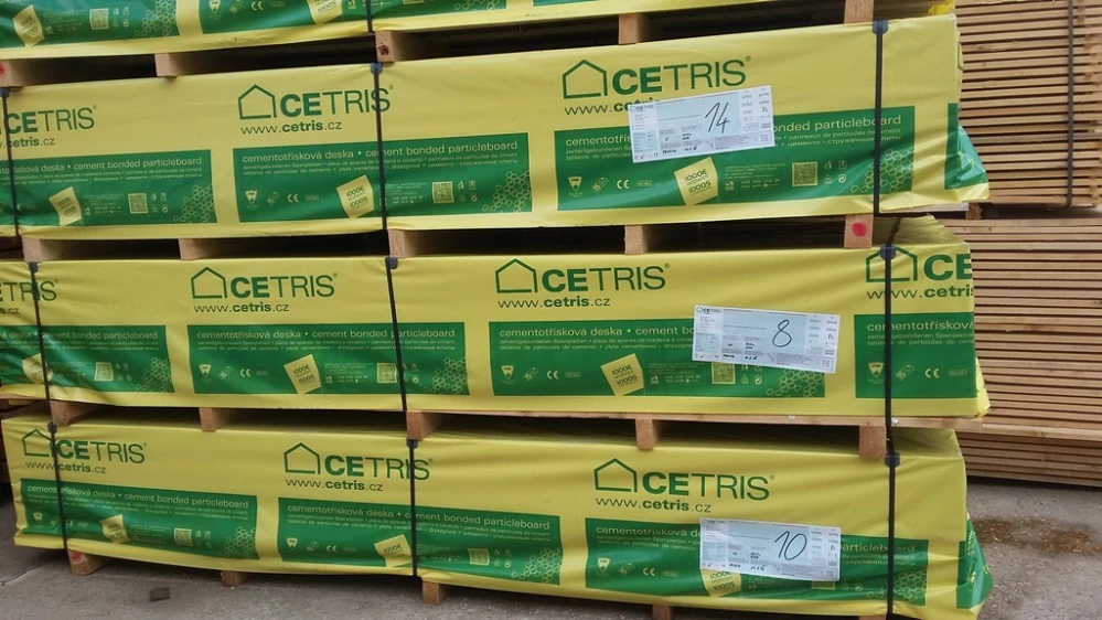 Cementotřísková deska Cetris Basic 10 mm (3350x1250) m2