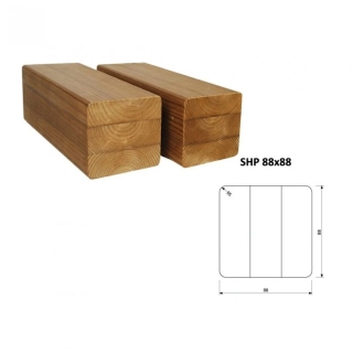 Hoblovaný hranol SHP 88 x 88 x 3000 mm - THERMOWOOD, lepený