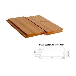 Panel systém 19 x 117 x 4200 mm - obkladové panely THERMOWOOD