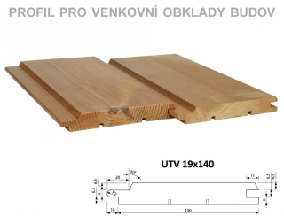 Obkladový profil UTV 19 x 140 x 3000 mm - THERMOWOOD