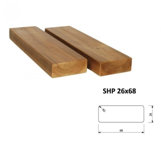 Lavičkový profil saunový SHP 26 x 117 x 3900 mm - THERMOWOOD